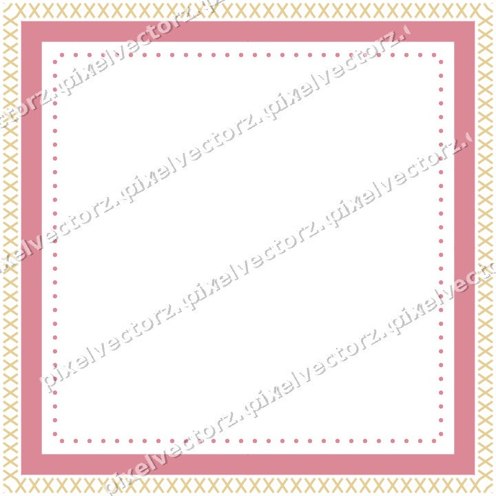 Decorative picture frame border in red and orange with cross band