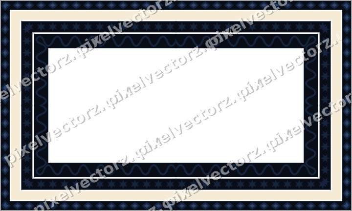 Decorative picture frame border in dark blue with diamond band