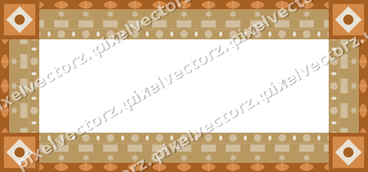 Decorative picture frame border in orange and amber with leaf moulding