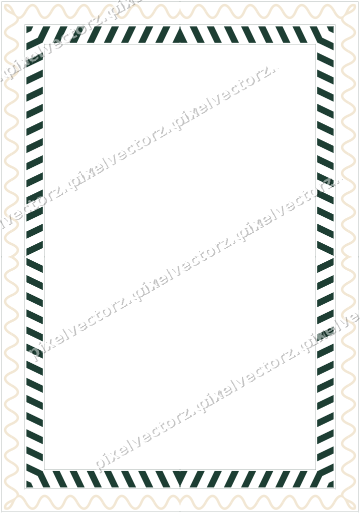 Decorative picture frame border in dark green with diagonal band