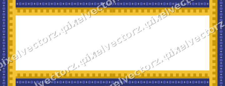 Decorative picture frame border in dark blue and amber with step band