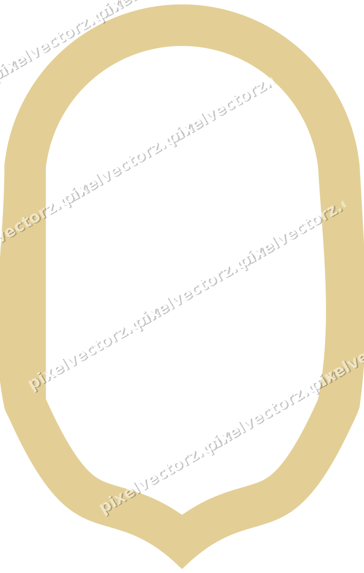 Decorative line art frame in red and orange with label plaque