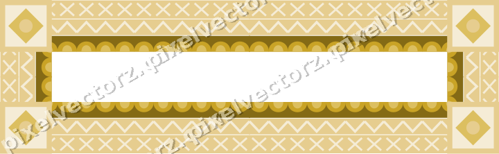 Decorative picture frame border in dark green and amber with zigzag