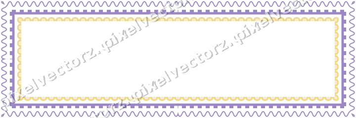 Decorative picture frame border in amber and purple with step band