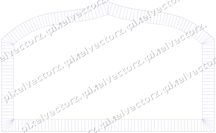 Decorative line art frame in blue and cyan with label plaque