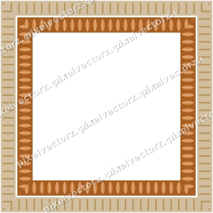 Decorative picture frame border in orange and amber with leaf moulding