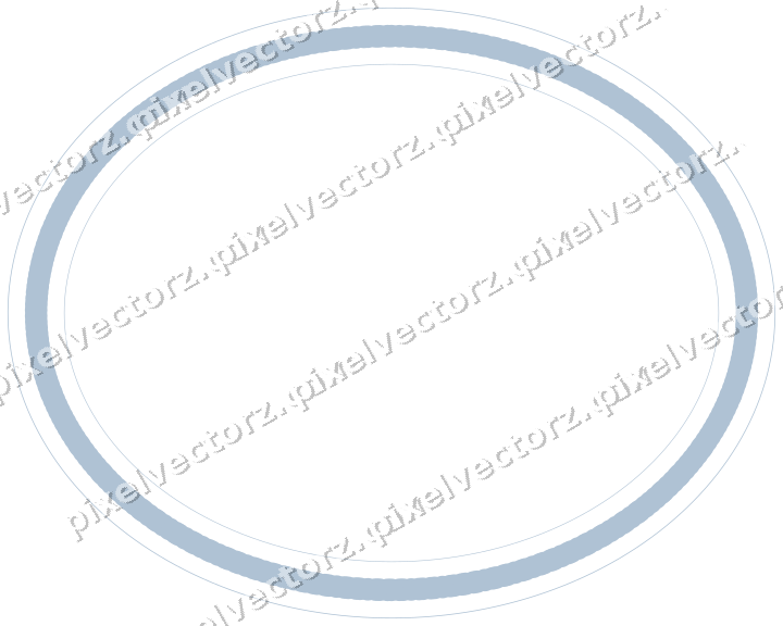 Decorative line art frame in purple and blue with oval and dotted line