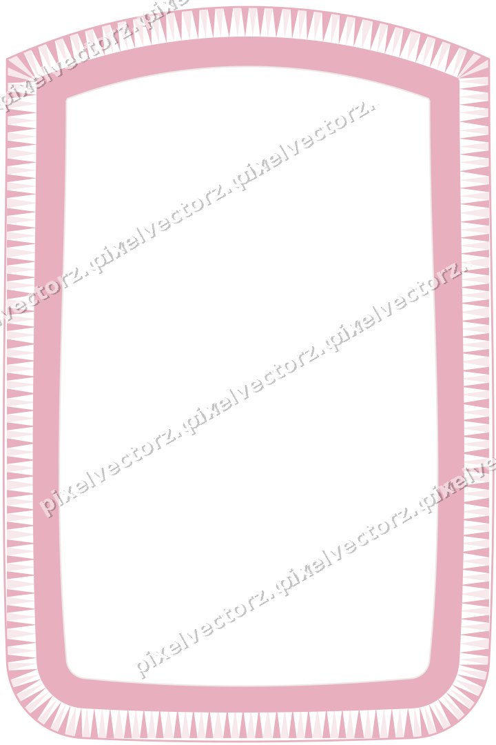 Decorative line art frame in pale pink and pale red with label plaque