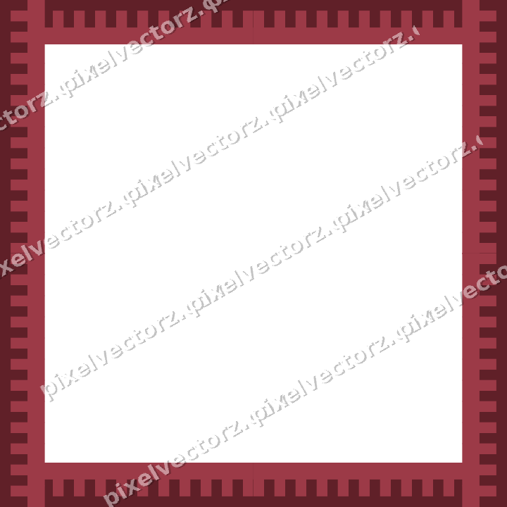Decorative picture frame border in dark pink and red with step band