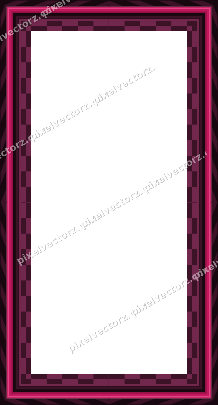 Decorative picture frame border in lime and pink with diagonal band