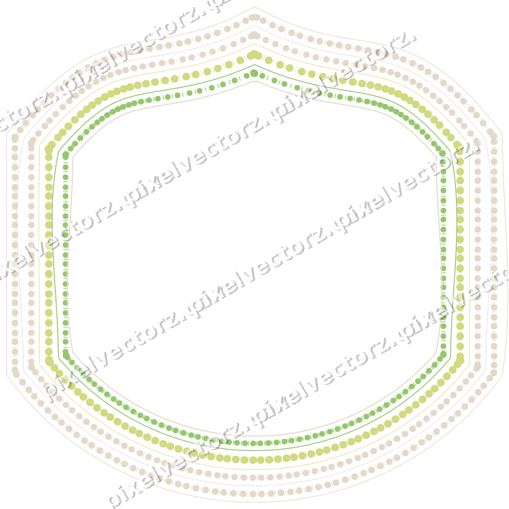 Decorative line art frame in lime and yellow with label plaque
