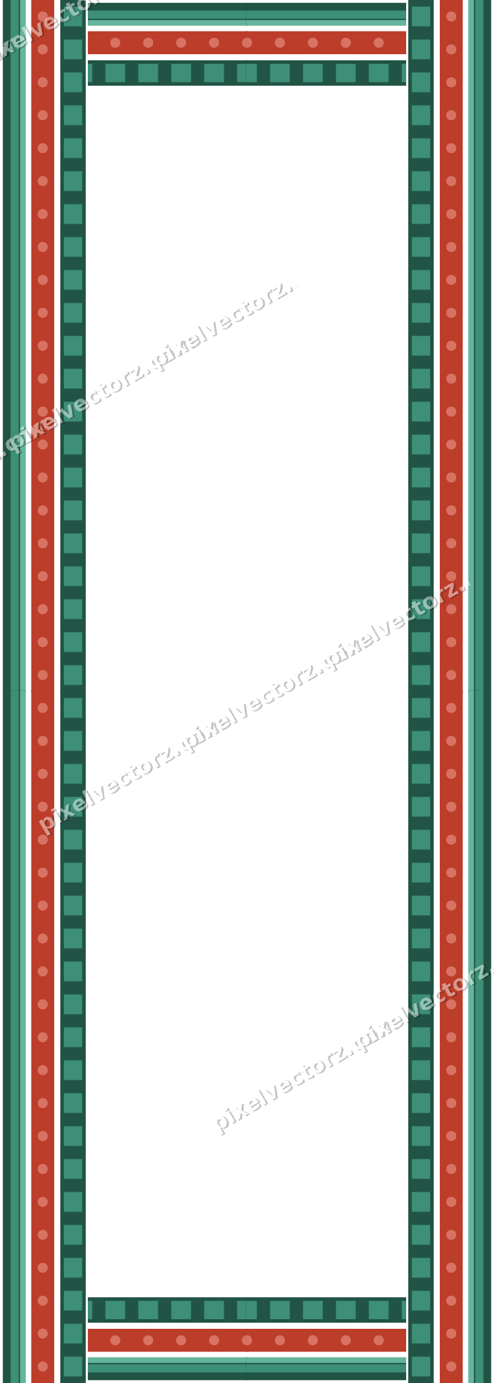 Decorative picture frame border in amber and green with dot row