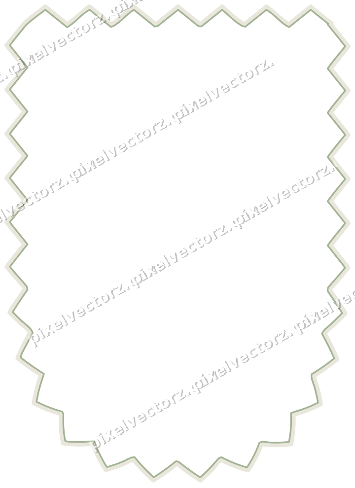 Decorative line art frame in dark magenta and lime with shield