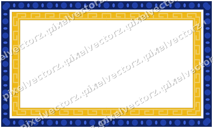 Decorative picture frame border in amber and blue with bead and reel