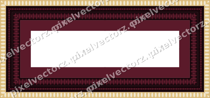 Decorative picture frame border in dark pink with bead and reel