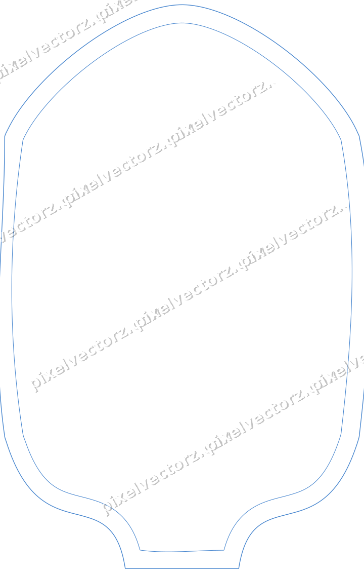Decorative line art frame in blue and cyan with label plaque