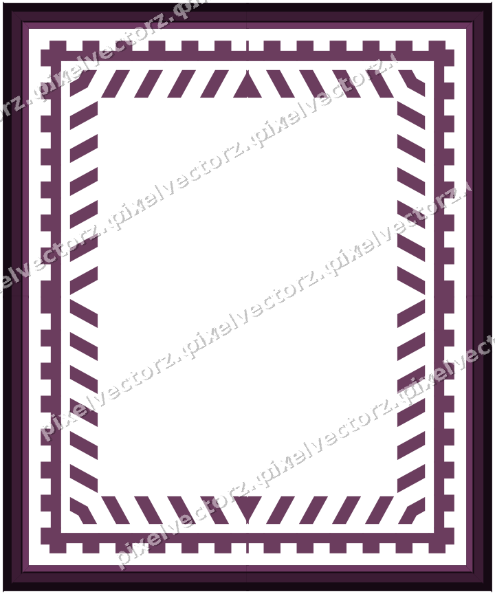 Decorative picture frame border in dark magenta with step band