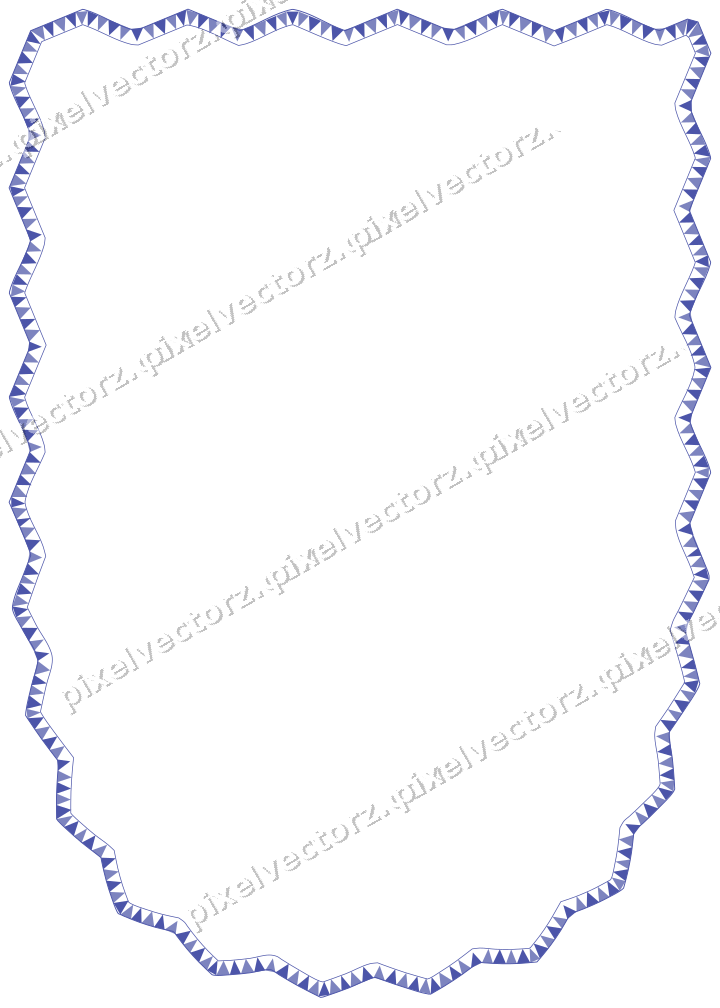 Decorative line art frame in dark blue and amber with shield