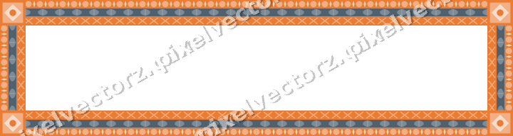 Decorative picture frame border in blue and orange with egg and dart