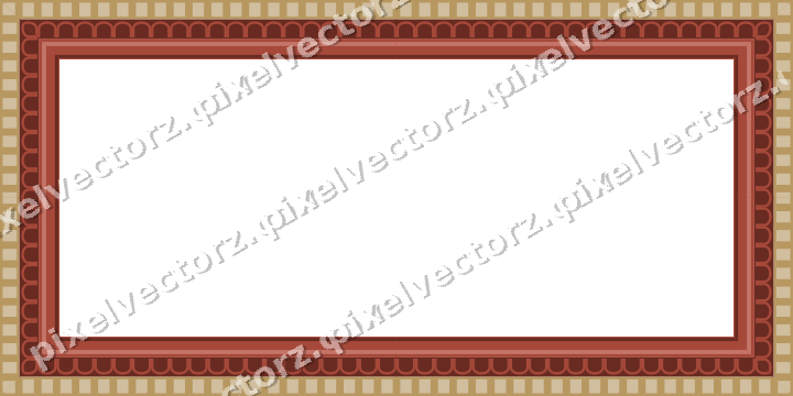 Decorative picture frame border in orange and amber with dentil