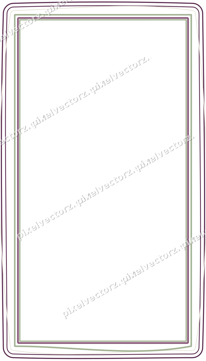 Decorative line art frame in dark magenta and lime with label plaque