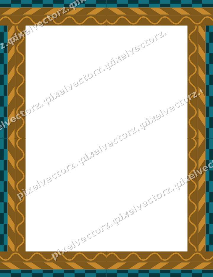 Decorative picture frame border in amber with diagonal band