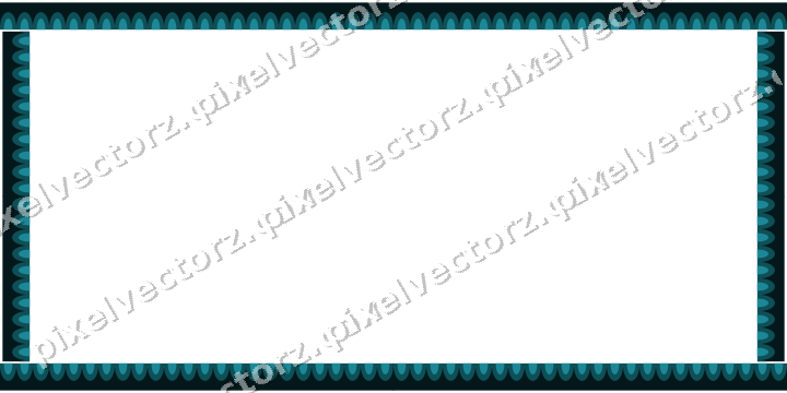 Decorative picture frame border in dark teal with scale band