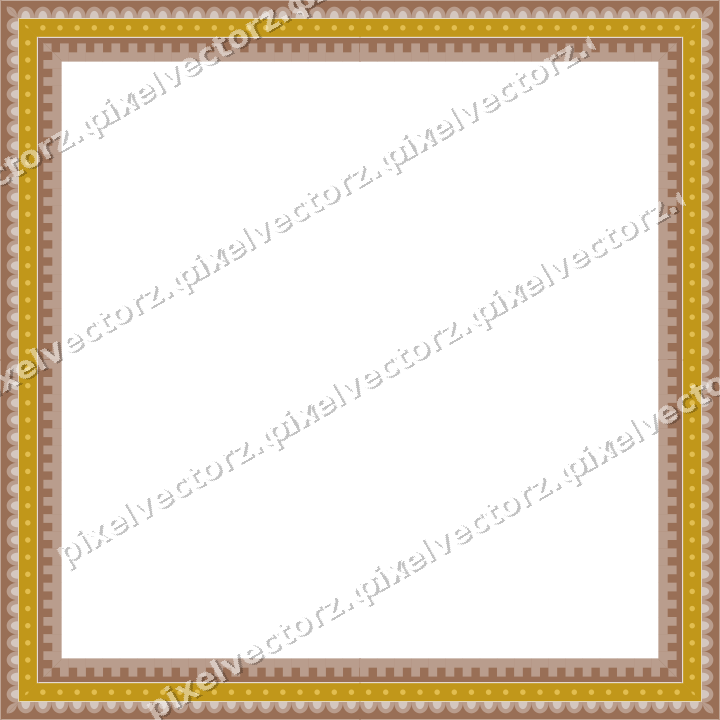 Decorative picture frame border in amber and pale orange with dot row