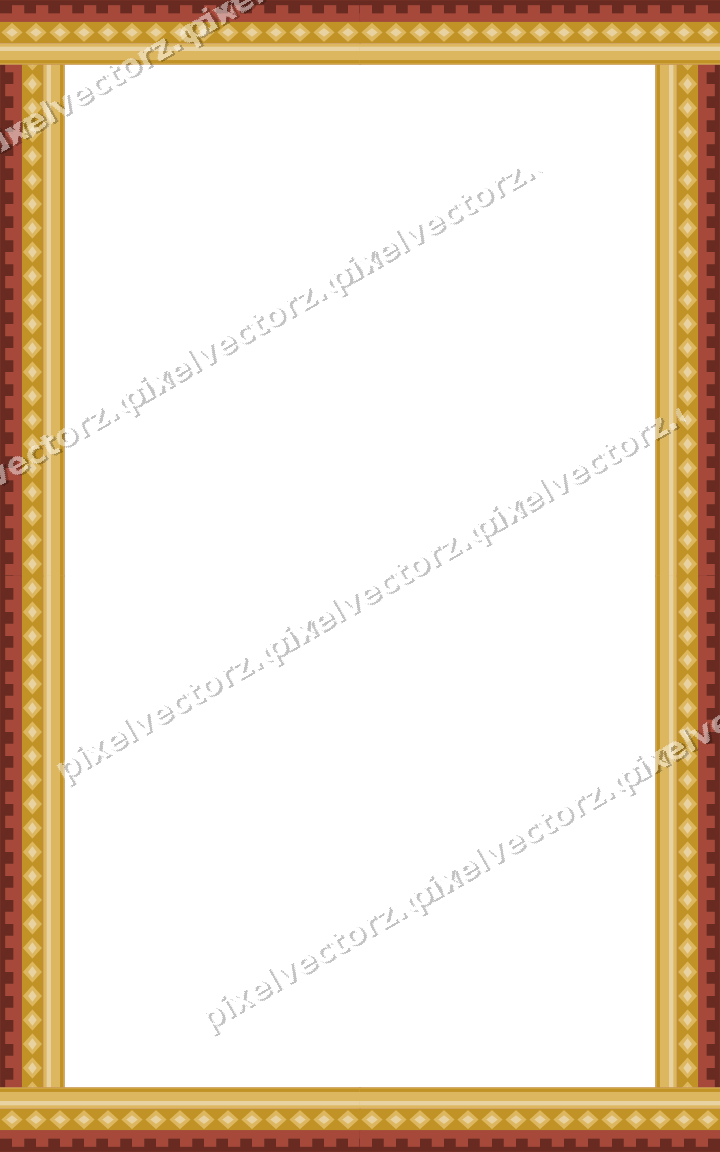 Decorative picture frame border in orange and amber with step band