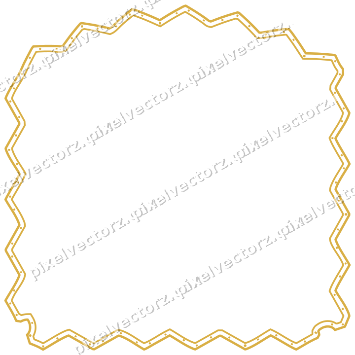 Decorative line art frame in amber and green with label plaque