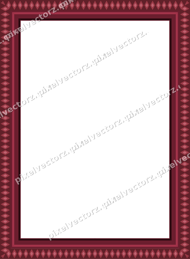 Decorative picture frame border in dark pink and red with diamond band