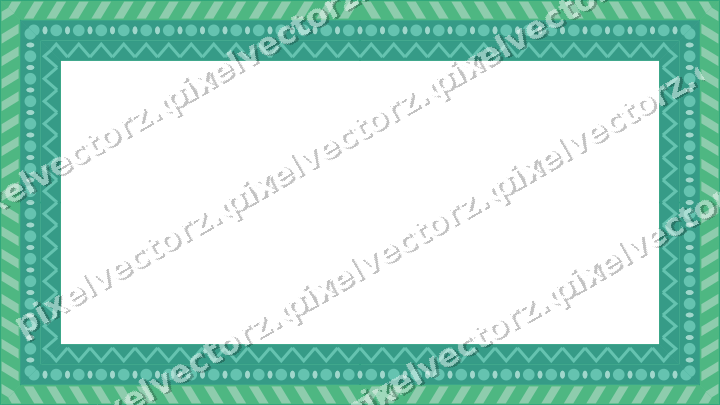 Decorative picture frame border in green and teal with diagonal band