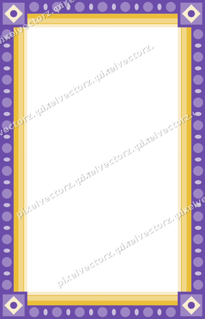 Decorative picture frame border in amber and purple with bead and reel