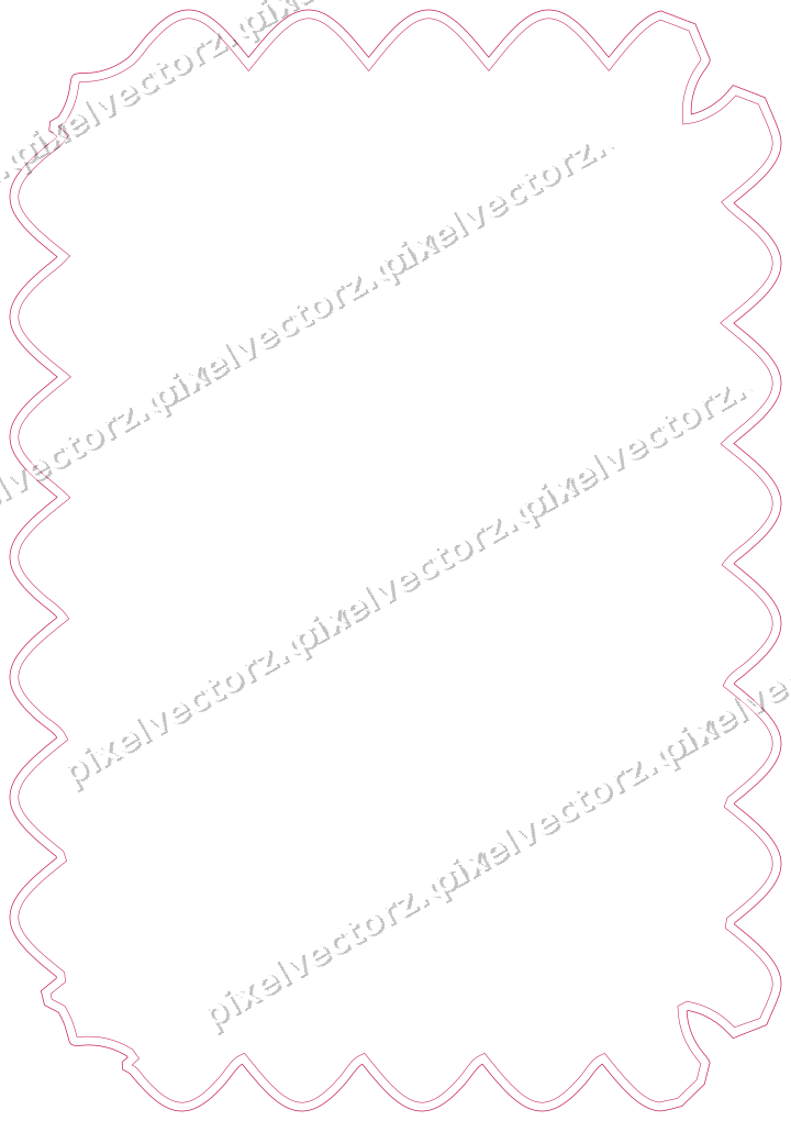 Decorative line art frame in lime and pink with label plaque