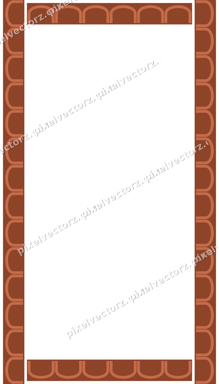 Decorative picture frame border in dark teal with arcade frieze