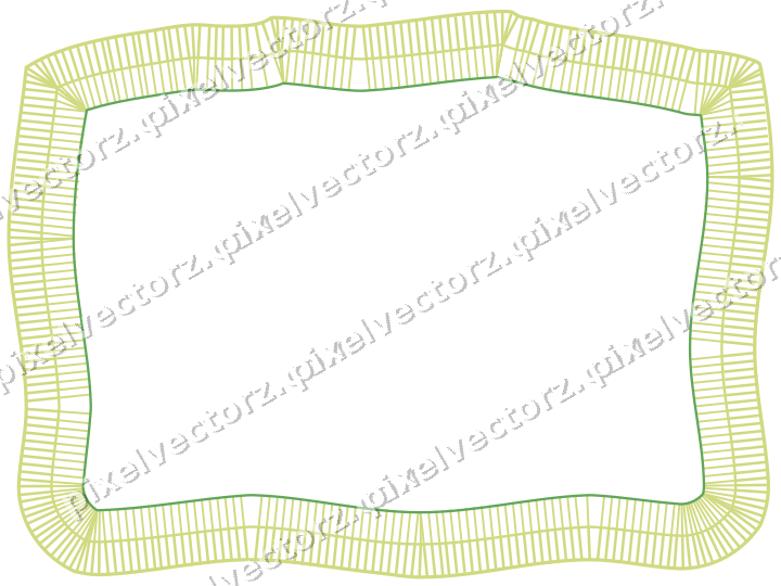 Decorative line art frame in lime and yellow with label plaque