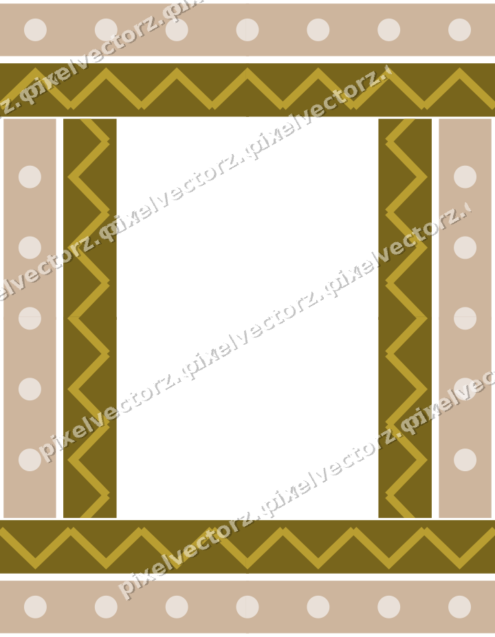 Decorative picture frame border in amber and pale orange with zigzag