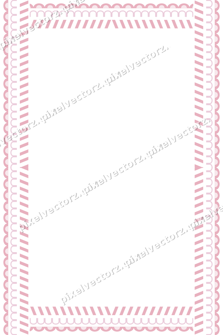 Decorative picture frame border in pale pink with arcade frieze