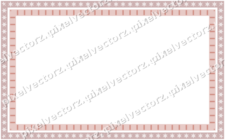 Decorative picture frame border in pale pink with star band