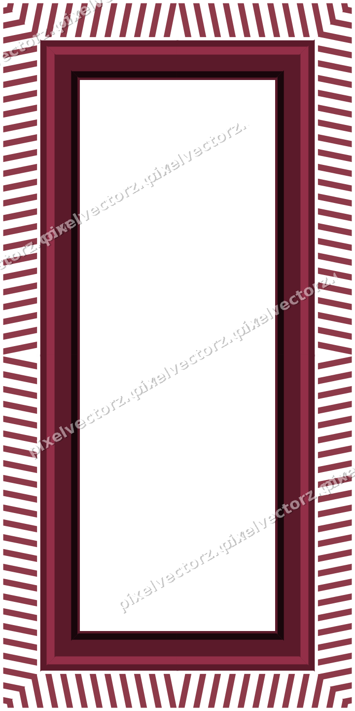 Decorative picture frame border in dark pink with diagonal band