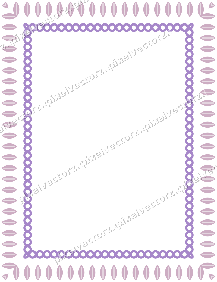 Decorative picture frame border in purple and blue with ring chain