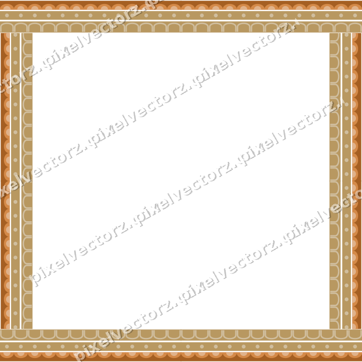 Decorative picture frame border in orange and amber with scale band