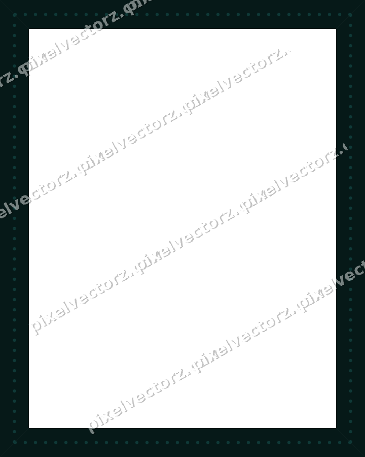 Decorative picture frame border in orange and teal with dot row