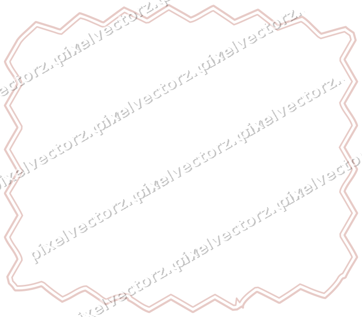Decorative line art frame in pale pink and pale red with label plaque