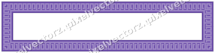 Decorative picture frame border in amber and purple with greek key