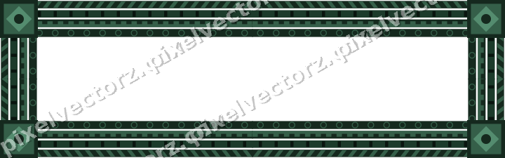 Decorative picture frame border in dark green with diagonal band