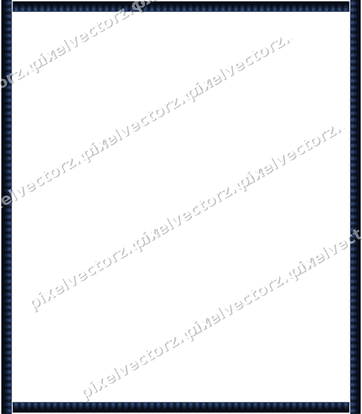 Decorative picture frame border in dark blue and amber with scale band