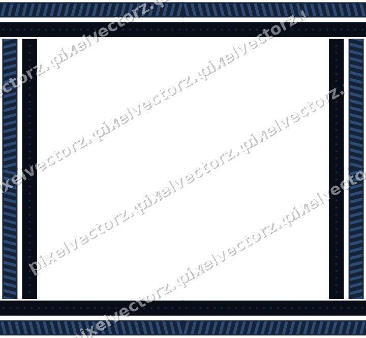 Decorative picture frame border in dark blue with diagonal band