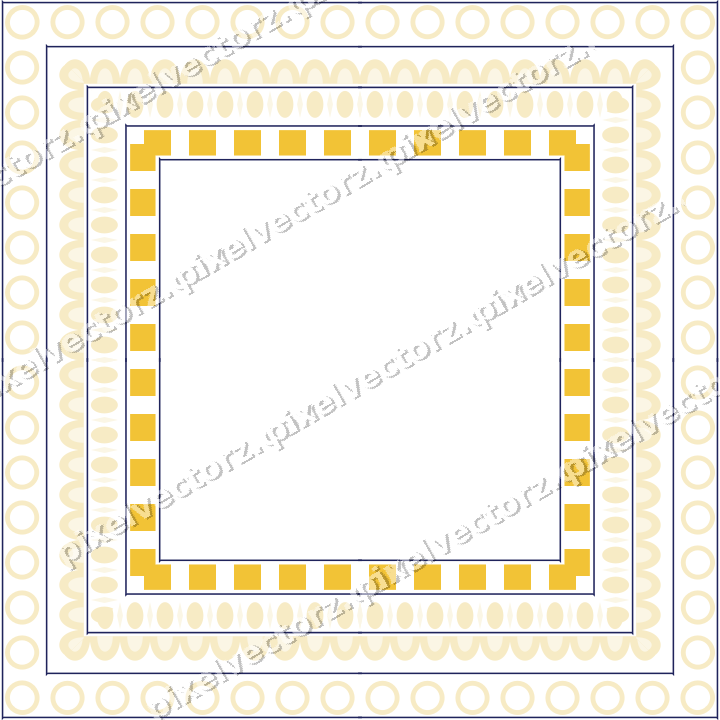 Decorative picture frame border in dark blue with egg and dart