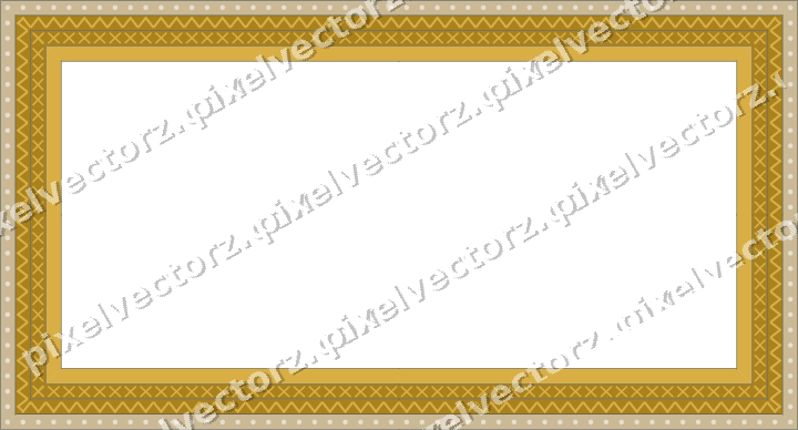 Decorative picture frame border in amber and green with dot row